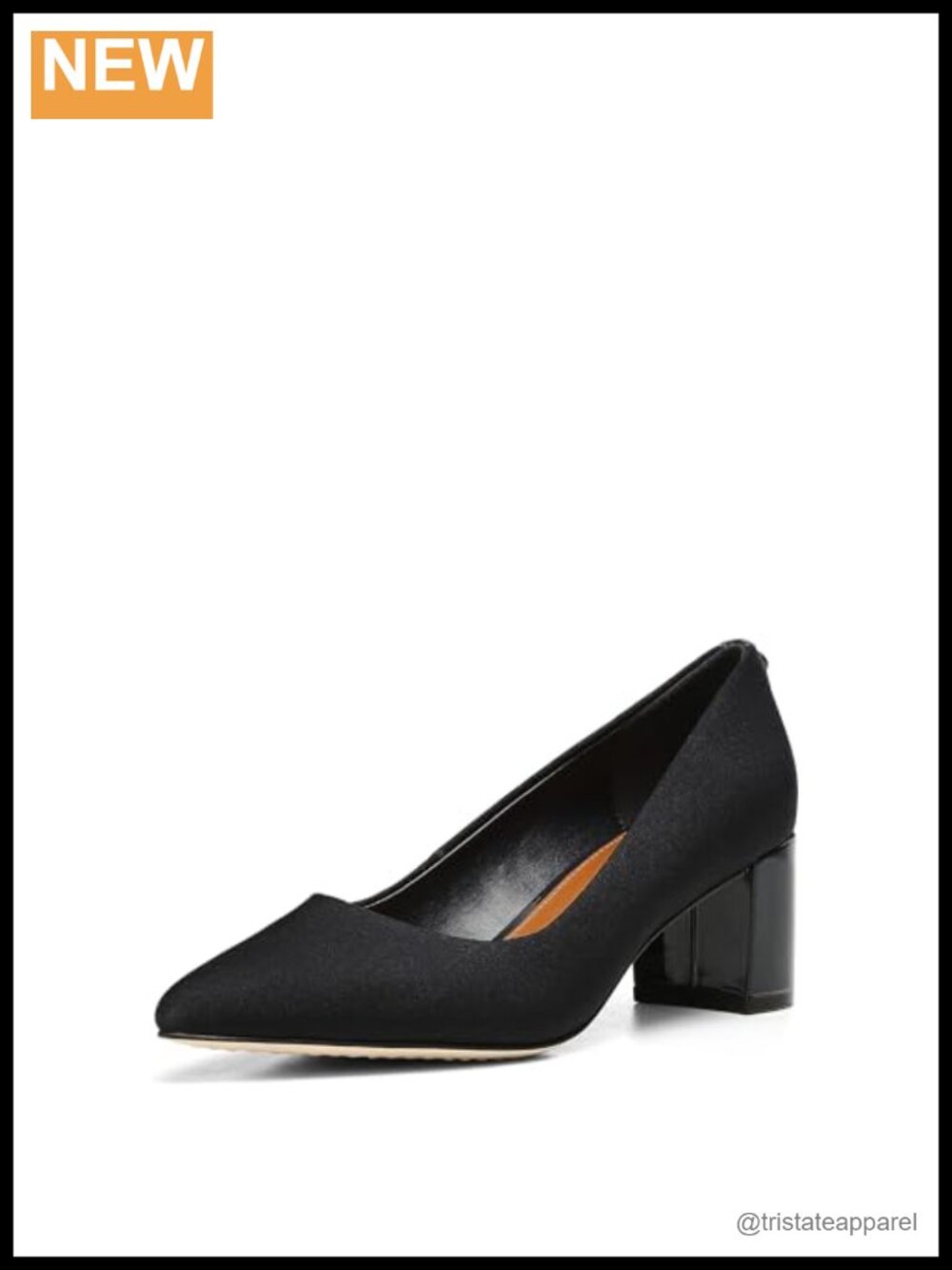 Women's Stephani Block Heel Pumps Pointed Toe 2 Inch Comfortable Office